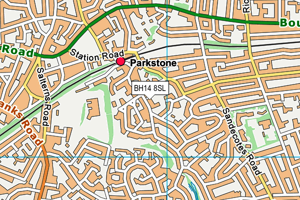 BH14 8SL map - OS VectorMap District (Ordnance Survey) BH14 8SL map - OS VectorMap District (Ordnance Survey)