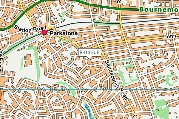 BH14 8UE map - OS VectorMap District (Ordnance Survey) BH14 8UE map - OS VectorMap District (Ordnance Survey)