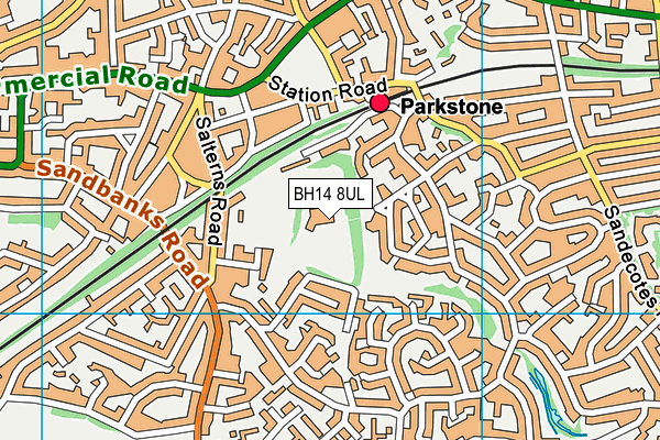 BH14 8UL map - OS VectorMap District (Ordnance Survey) BH14 8UL map - OS VectorMap District (Ordnance Survey)