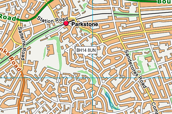 BH14 8UN map - OS VectorMap District (Ordnance Survey)