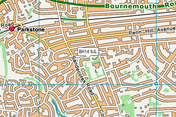 BH14 9JL map - OS VectorMap District (Ordnance Survey) BH14 9JL map - OS VectorMap District (Ordnance Survey)