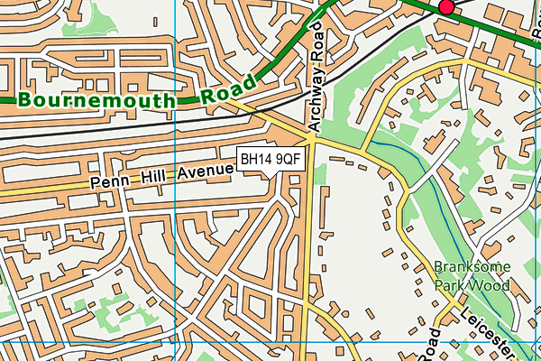 BH14 9QF map - OS VectorMap District (Ordnance Survey) BH14 9QF map - OS VectorMap District (Ordnance Survey)