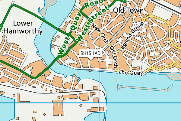 BH15 1AD map - OS VectorMap District (Ordnance Survey) BH15 1AD map - OS VectorMap District (Ordnance Survey)