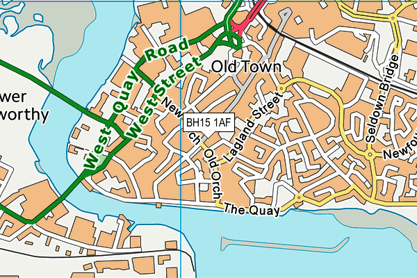 BH15 1AF map - OS VectorMap District (Ordnance Survey) BH15 1AF map - OS VectorMap District (Ordnance Survey)