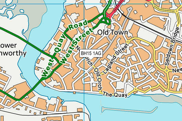 BH15 1AG map - OS VectorMap District (Ordnance Survey) BH15 1AG map - OS VectorMap District (Ordnance Survey)