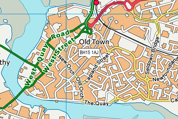 BH15 1AJ map - OS VectorMap District (Ordnance Survey) BH15 1AJ map - OS VectorMap District (Ordnance Survey)