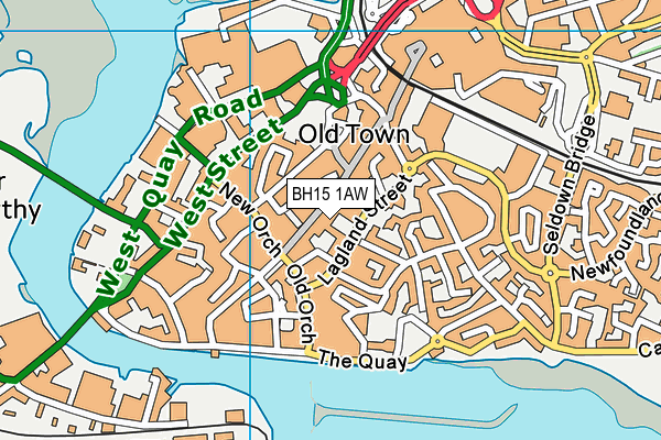 BH15 1AW map - OS VectorMap District (Ordnance Survey) BH15 1AW map - OS VectorMap District (Ordnance Survey)