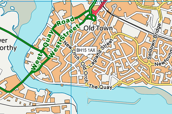 BH15 1AX map - OS VectorMap District (Ordnance Survey) BH15 1AX map - OS VectorMap District (Ordnance Survey)
