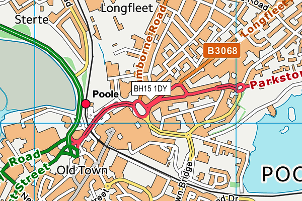 BH15 1DY map - OS VectorMap District (Ordnance Survey) BH15 1DY map - OS VectorMap District (Ordnance Survey)