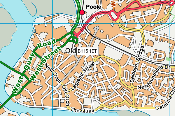 BH15 1ET map - OS VectorMap District (Ordnance Survey) BH15 1ET map - OS VectorMap District (Ordnance Survey)