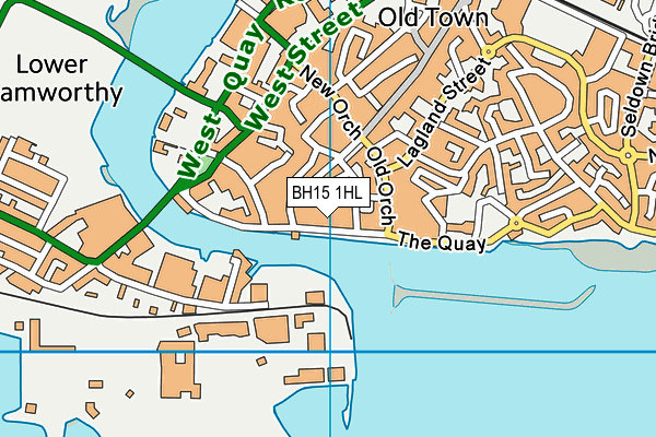 BH15 1HL map - OS VectorMap District (Ordnance Survey) BH15 1HL map - OS VectorMap District (Ordnance Survey)