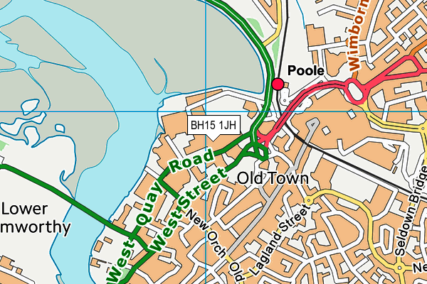 BH15 1JH map - OS VectorMap District (Ordnance Survey) BH15 1JH map - OS VectorMap District (Ordnance Survey)