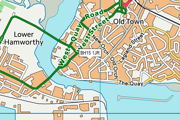 BH15 1JR map - OS VectorMap District (Ordnance Survey) BH15 1JR map - OS VectorMap District (Ordnance Survey)