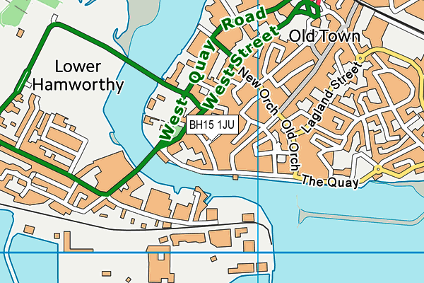 BH15 1JU map - OS VectorMap District (Ordnance Survey) BH15 1JU map - OS VectorMap District (Ordnance Survey)