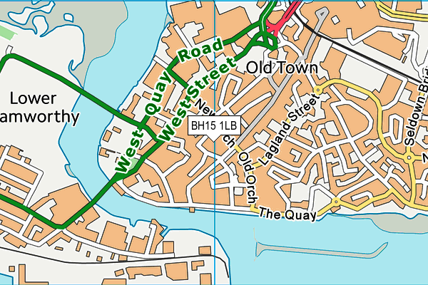 BH15 1LB map - OS VectorMap District (Ordnance Survey) BH15 1LB map - OS VectorMap District (Ordnance Survey)