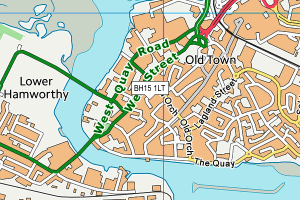 BH15 1LT map - OS VectorMap District (Ordnance Survey) BH15 1LT map - OS VectorMap District (Ordnance Survey)