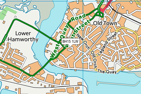 BH15 1LW map - OS VectorMap District (Ordnance Survey) BH15 1LW map - OS VectorMap District (Ordnance Survey)