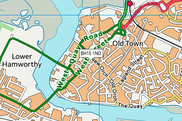 BH15 1ND map - OS VectorMap District (Ordnance Survey) BH15 1ND map - OS VectorMap District (Ordnance Survey)