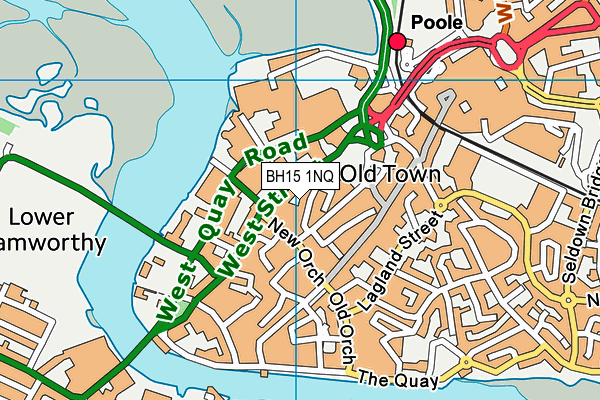 BH15 1NQ map - OS VectorMap District (Ordnance Survey) BH15 1NQ map - OS VectorMap District (Ordnance Survey)