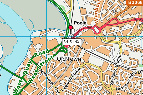 BH15 1NX map - OS VectorMap District (Ordnance Survey) BH15 1NX map - OS VectorMap District (Ordnance Survey)