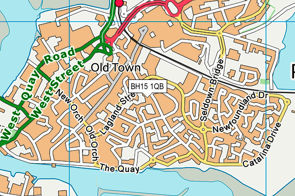 BH15 1QB map - OS VectorMap District (Ordnance Survey) BH15 1QB map - OS VectorMap District (Ordnance Survey)