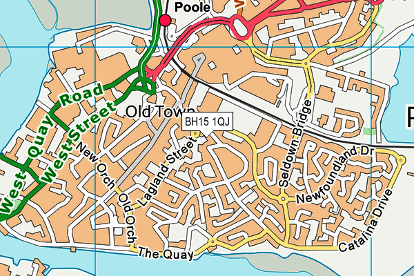 BH15 1QJ map - OS VectorMap District (Ordnance Survey) BH15 1QJ map - OS VectorMap District (Ordnance Survey)