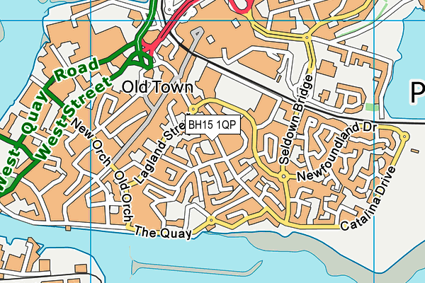 BH15 1QP map - OS VectorMap District (Ordnance Survey) BH15 1QP map - OS VectorMap District (Ordnance Survey)