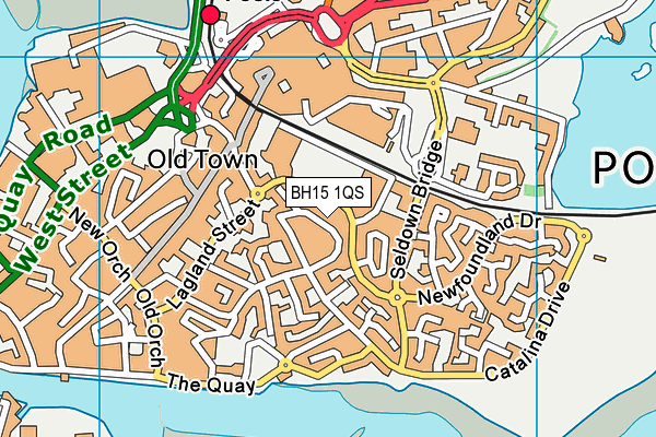 BH15 1QS map - OS VectorMap District (Ordnance Survey) BH15 1QS map - OS VectorMap District (Ordnance Survey)