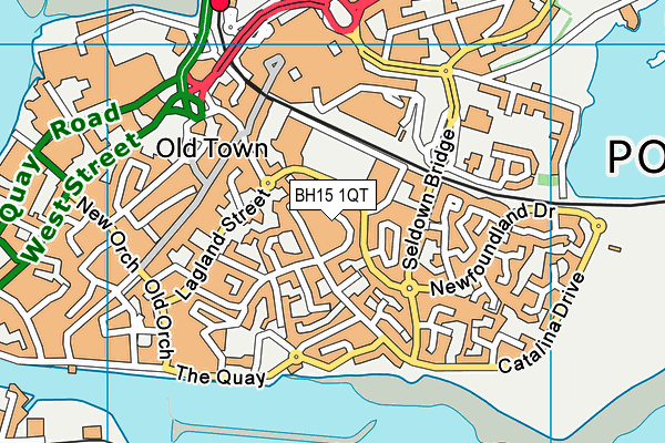 BH15 1QT map - OS VectorMap District (Ordnance Survey) BH15 1QT map - OS VectorMap District (Ordnance Survey)