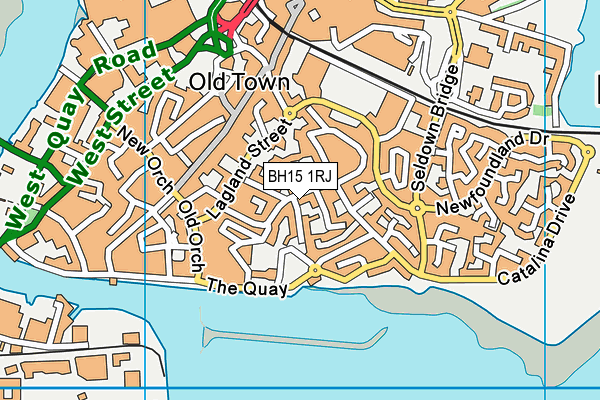 BH15 1RJ map - OS VectorMap District (Ordnance Survey)