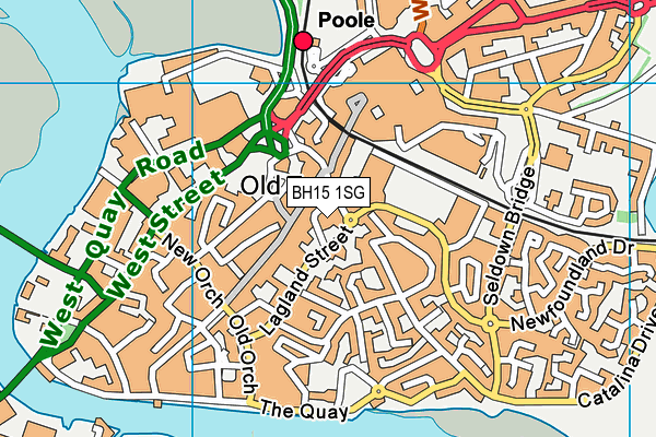 BH15 1SG map - OS VectorMap District (Ordnance Survey)