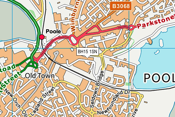 BH15 1SN map - OS VectorMap District (Ordnance Survey)