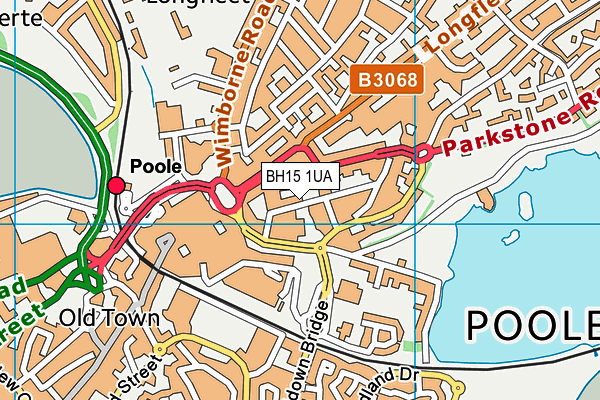 BH15 1UA map - OS VectorMap District (Ordnance Survey)
