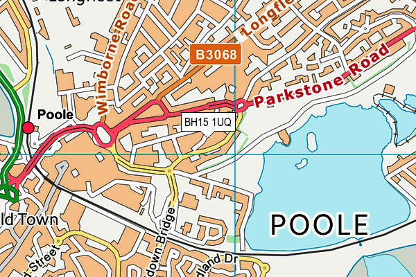 BH15 1UQ map - OS VectorMap District (Ordnance Survey)