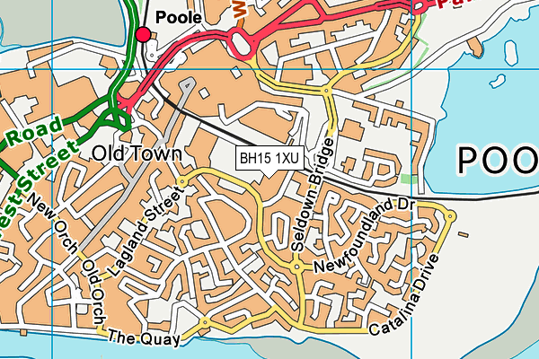BH15 1XU map - OS VectorMap District (Ordnance Survey) BH15 1XU map - OS VectorMap District (Ordnance Survey)