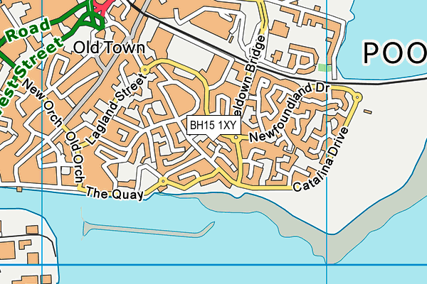BH15 1XY map - OS VectorMap District (Ordnance Survey) BH15 1XY map - OS VectorMap District (Ordnance Survey)