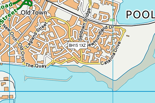 BH15 1XZ map - OS VectorMap District (Ordnance Survey) BH15 1XZ map - OS VectorMap District (Ordnance Survey)