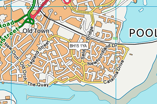 BH15 1YA map - OS VectorMap District (Ordnance Survey) BH15 1YA map - OS VectorMap District (Ordnance Survey)