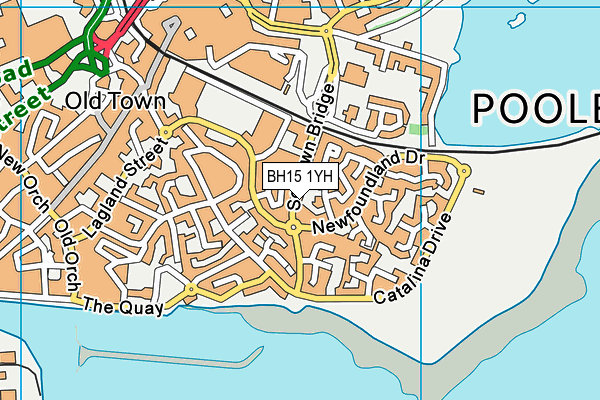 BH15 1YH map - OS VectorMap District (Ordnance Survey) BH15 1YH map - OS VectorMap District (Ordnance Survey)