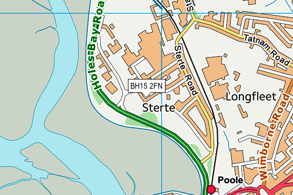 BH15 2FN map - OS VectorMap District (Ordnance Survey) BH15 2FN map - OS VectorMap District (Ordnance Survey)