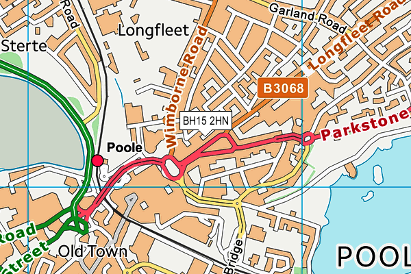 BH15 2HN map - OS VectorMap District (Ordnance Survey) BH15 2HN map - OS VectorMap District (Ordnance Survey)