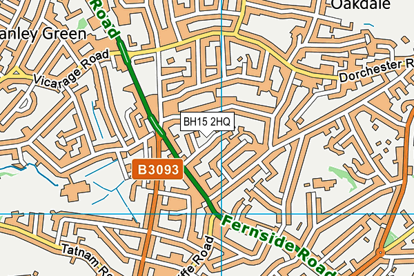 BH15 2HQ map - OS VectorMap District (Ordnance Survey)