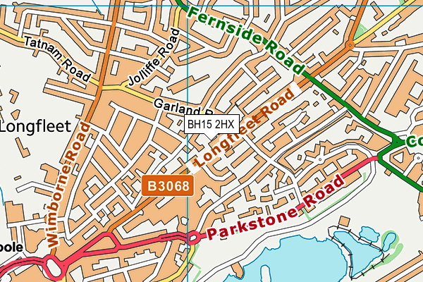 BH15 2HX map - OS VectorMap District (Ordnance Survey)
