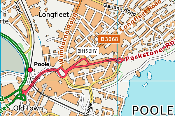BH15 2HY map - OS VectorMap District (Ordnance Survey) BH15 2HY map - OS VectorMap District (Ordnance Survey)