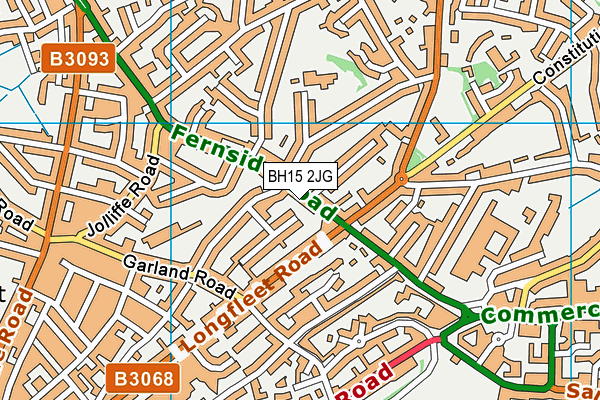 BH15 2JG map - OS VectorMap District (Ordnance Survey) BH15 2JG map - OS VectorMap District (Ordnance Survey)