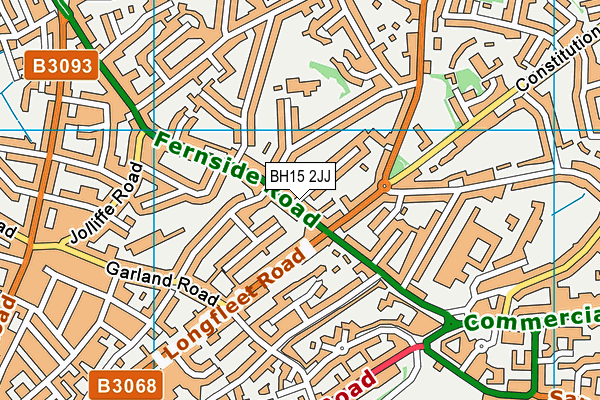 BH15 2JJ map - OS VectorMap District (Ordnance Survey) BH15 2JJ map - OS VectorMap District (Ordnance Survey)