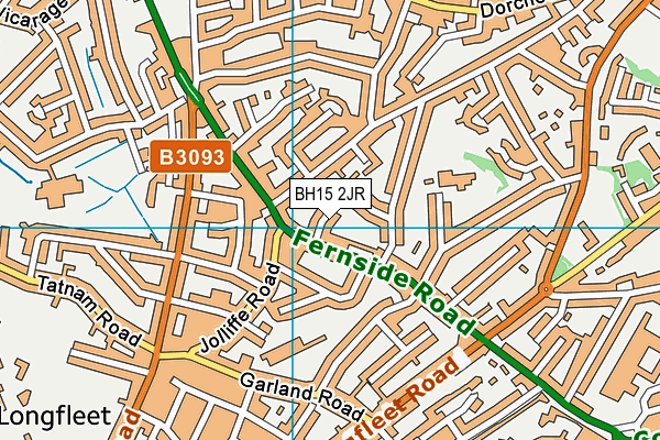 BH15 2JR map - OS VectorMap District (Ordnance Survey) BH15 2JR map - OS VectorMap District (Ordnance Survey)