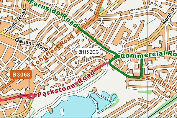 BH15 2QG map - OS VectorMap District (Ordnance Survey)