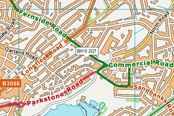 BH15 2QT map - OS VectorMap District (Ordnance Survey) BH15 2QT map - OS VectorMap District (Ordnance Survey)