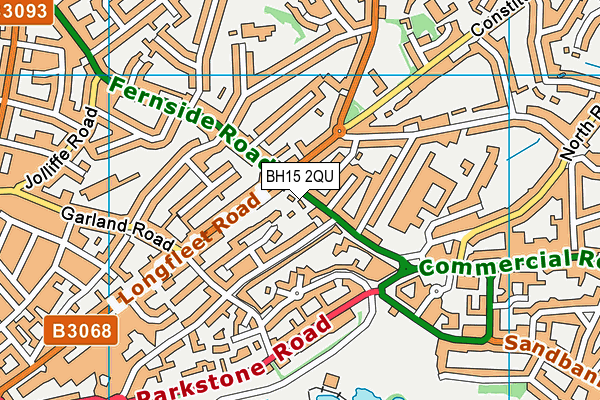 BH15 2QU map - OS VectorMap District (Ordnance Survey) BH15 2QU map - OS VectorMap District (Ordnance Survey)